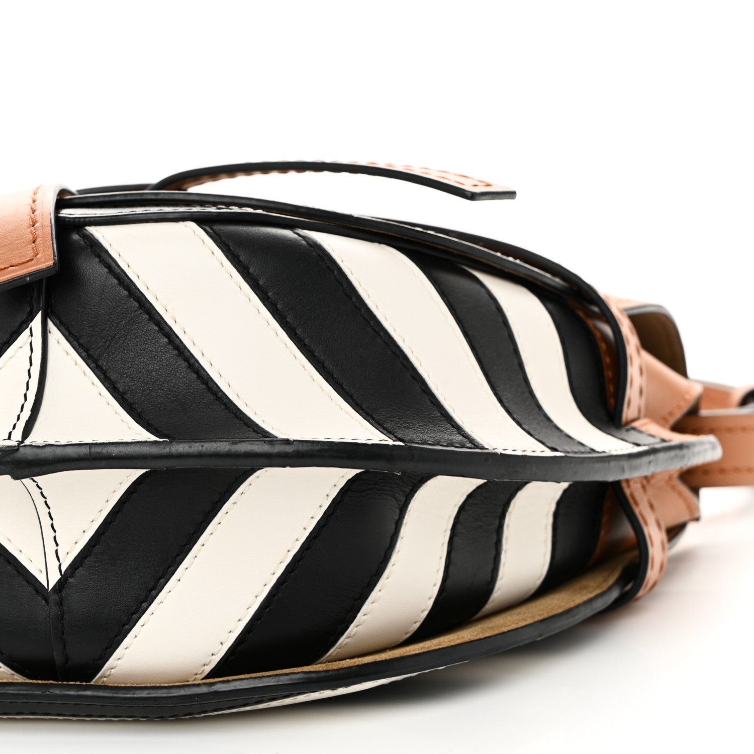 Loewe Calfskin Marine Stripe Small Gate Crossbody Bag Tan 9 of 9