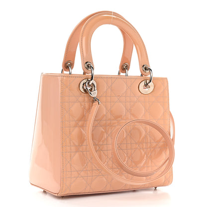 Christian Dior Patent Cannage Medium Lady Dior Light Pink 3 of 11