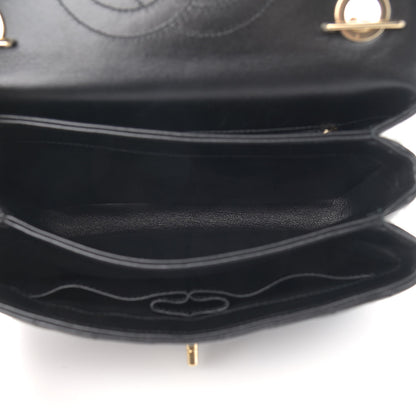 Chanel Lambskin Chevron Quilted Small Trendy CC Dual Handle Flap Bag Black 5 of 14