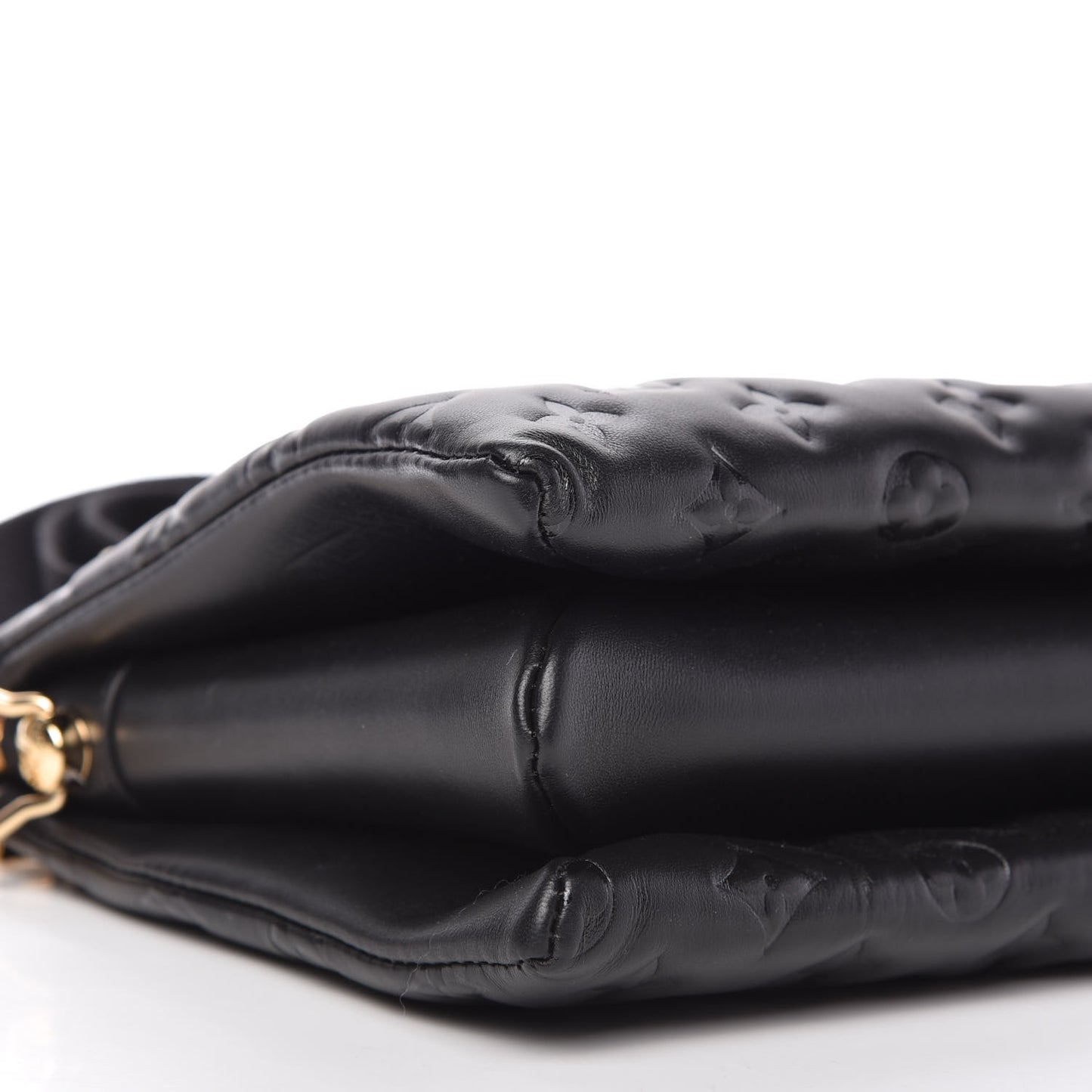 Lambskin Embossed Monogram Coussin PM Black