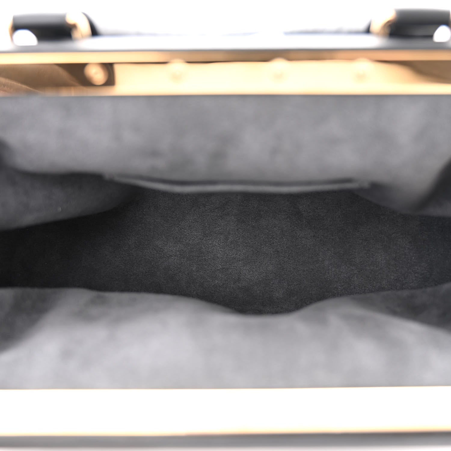 Louis Vuitton Calfskin Nanogram Embossed Clutch Black 5 of 9