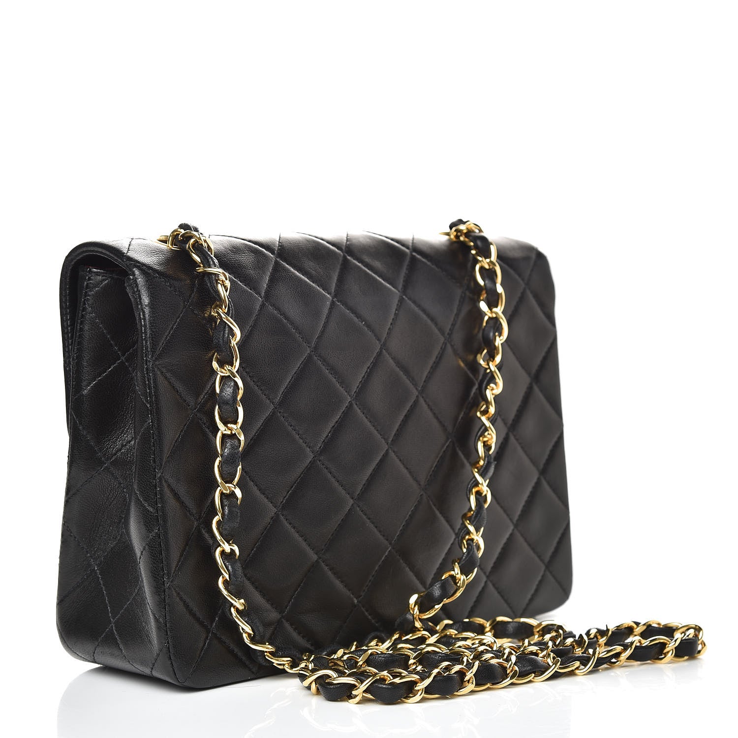 Chanel Lambskin Quilted Mini Square Flap Bag Black 3 of 12