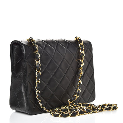 Chanel Lambskin Quilted Mini Square Flap Bag Black 3 of 12