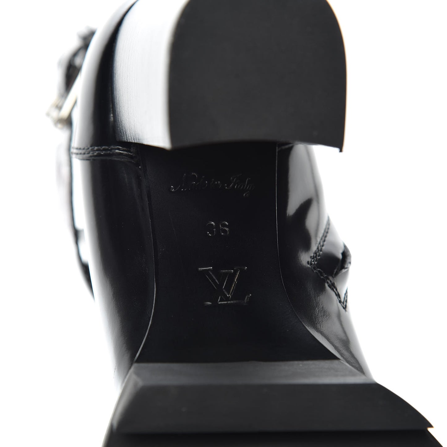Patent Calfskin Star Trail Ankle Boots 36 Black