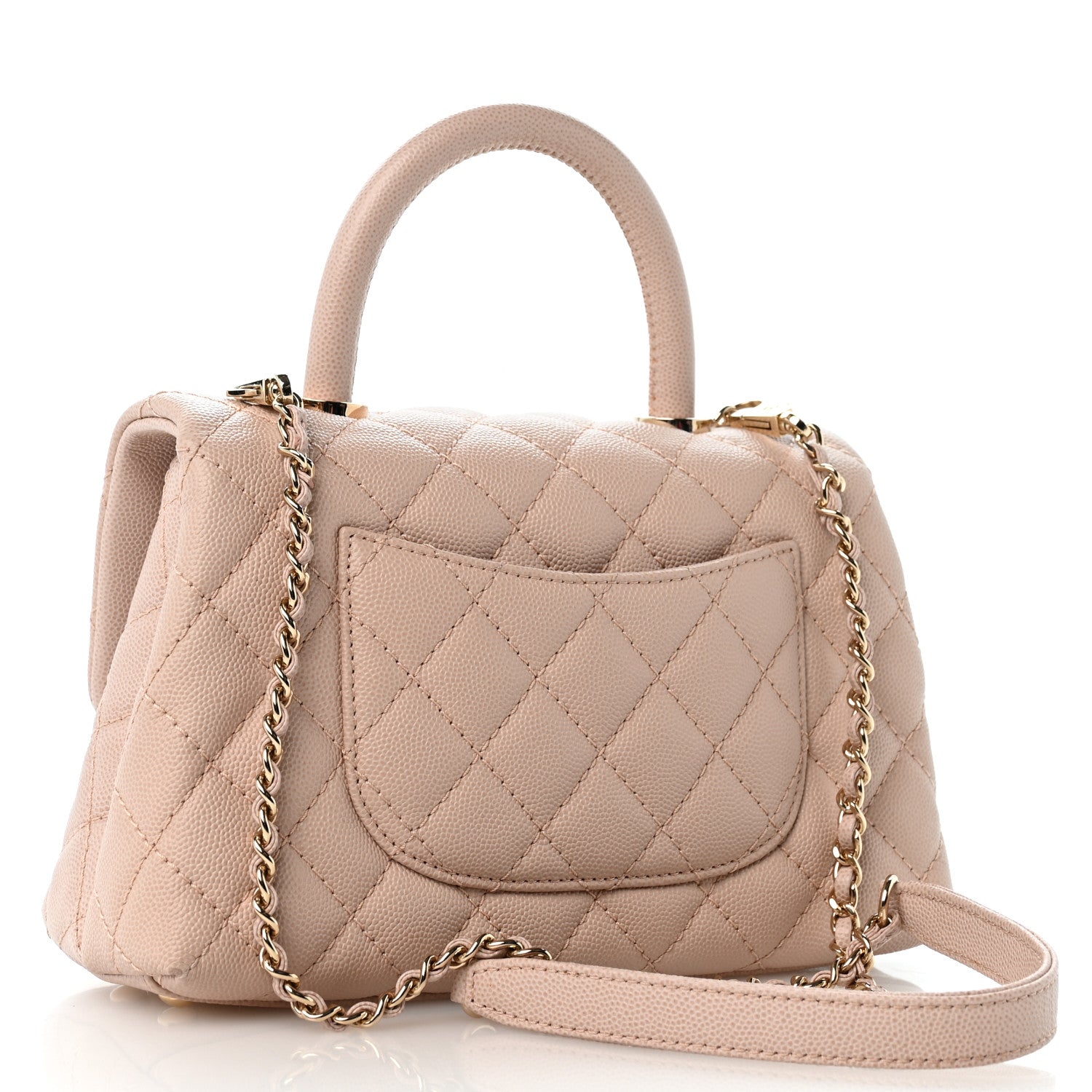 Chanel Caviar Quilted Mini Coco Handle Flap Light Pink 3 of 12