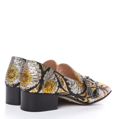 Gucci Brocade Floral Jacquard Dionysus Loafers 41 Black 4 of 10