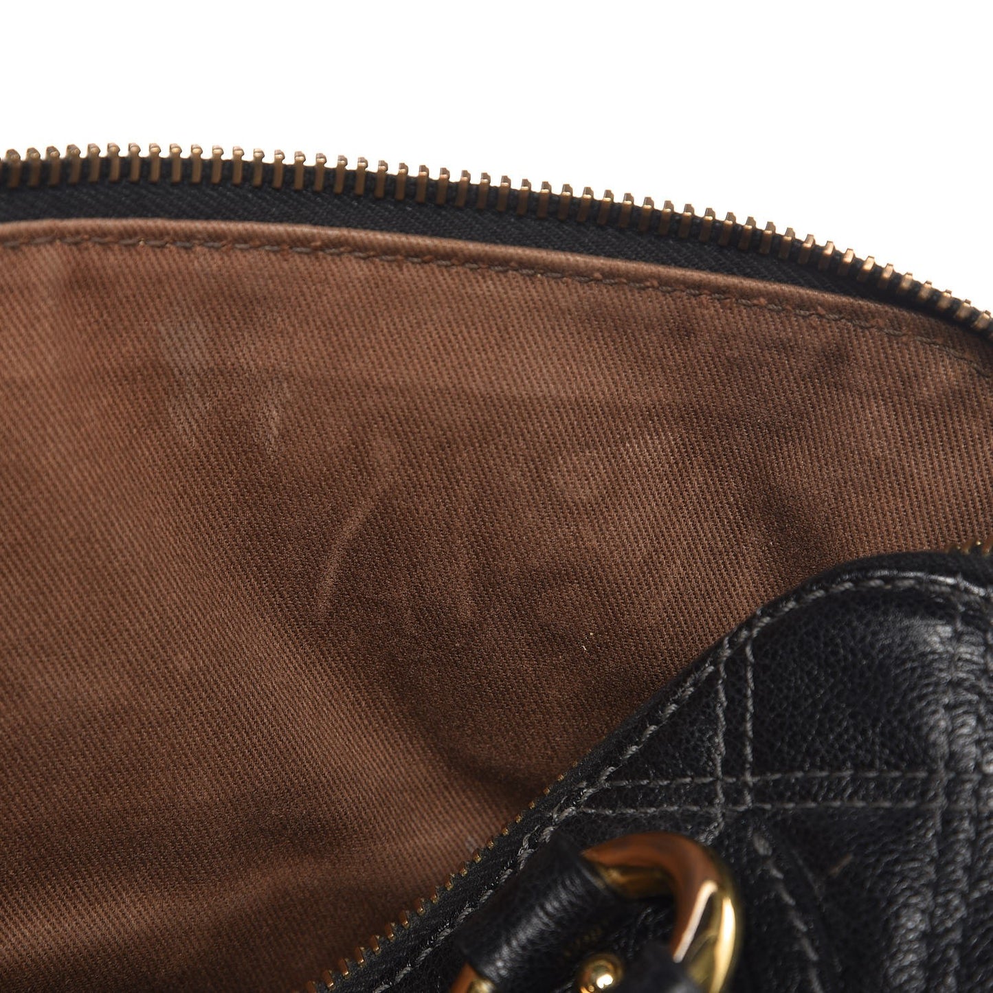 Calfskin Quilted Elise Satchel Black