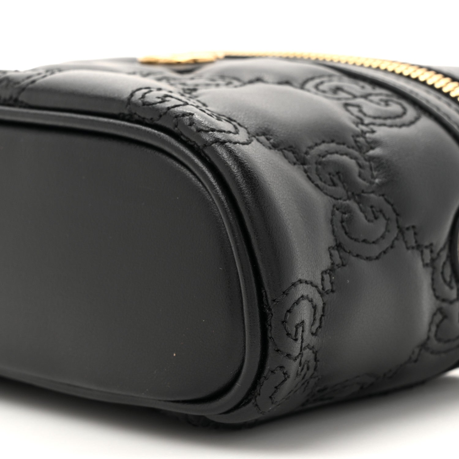 Gucci Calfskin GG Matelasse Mini Top Handle Bag Black 8 of 10