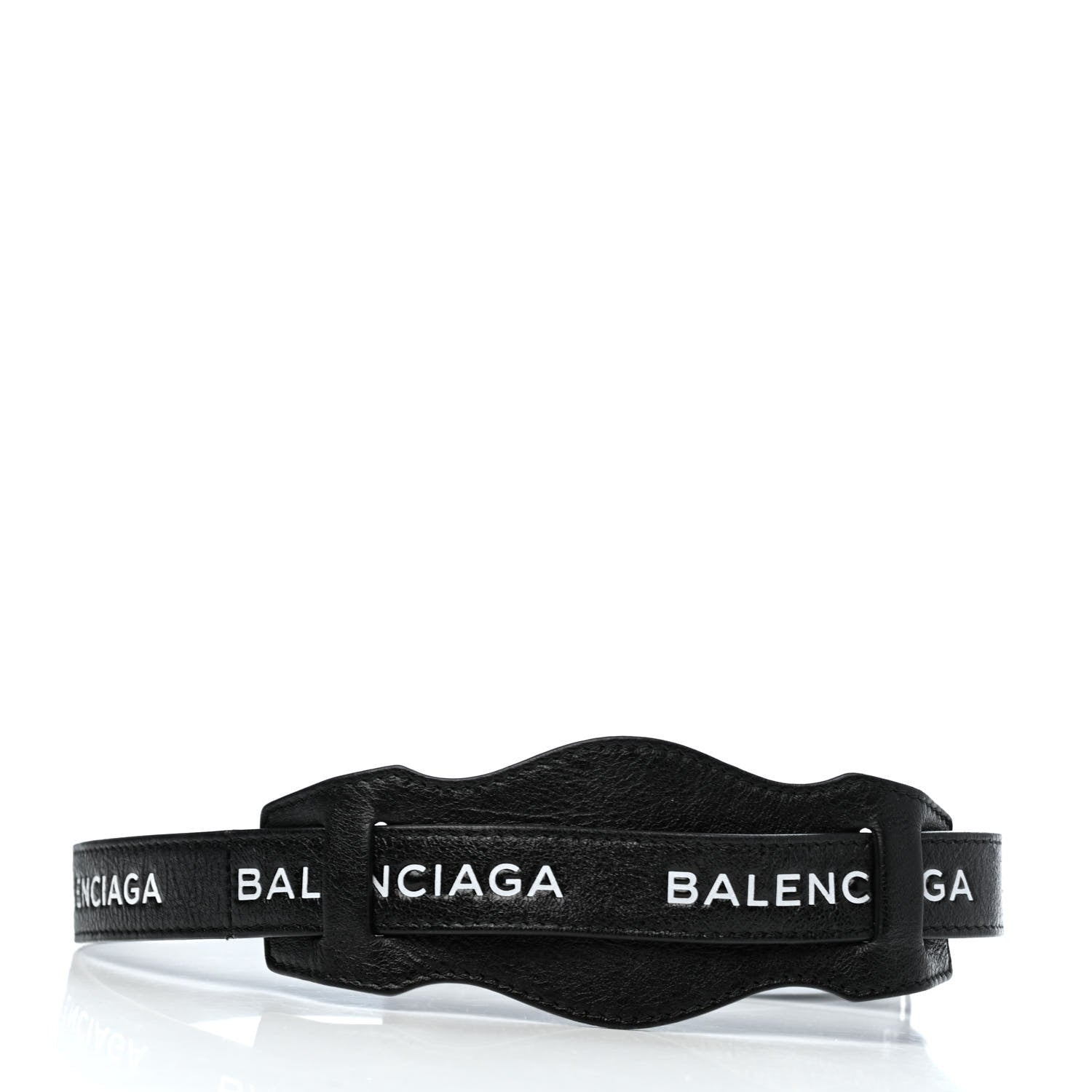 Balenciaga Agneau Classic Hardware Logo Shoulder Strap Black 2 of 3