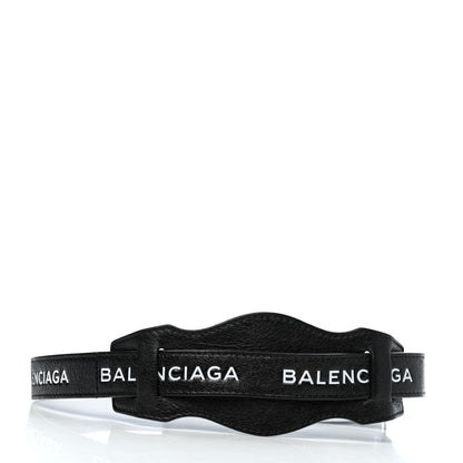 Balenciaga Agneau Classic Hardware Logo Shoulder Strap Black 2 of 3