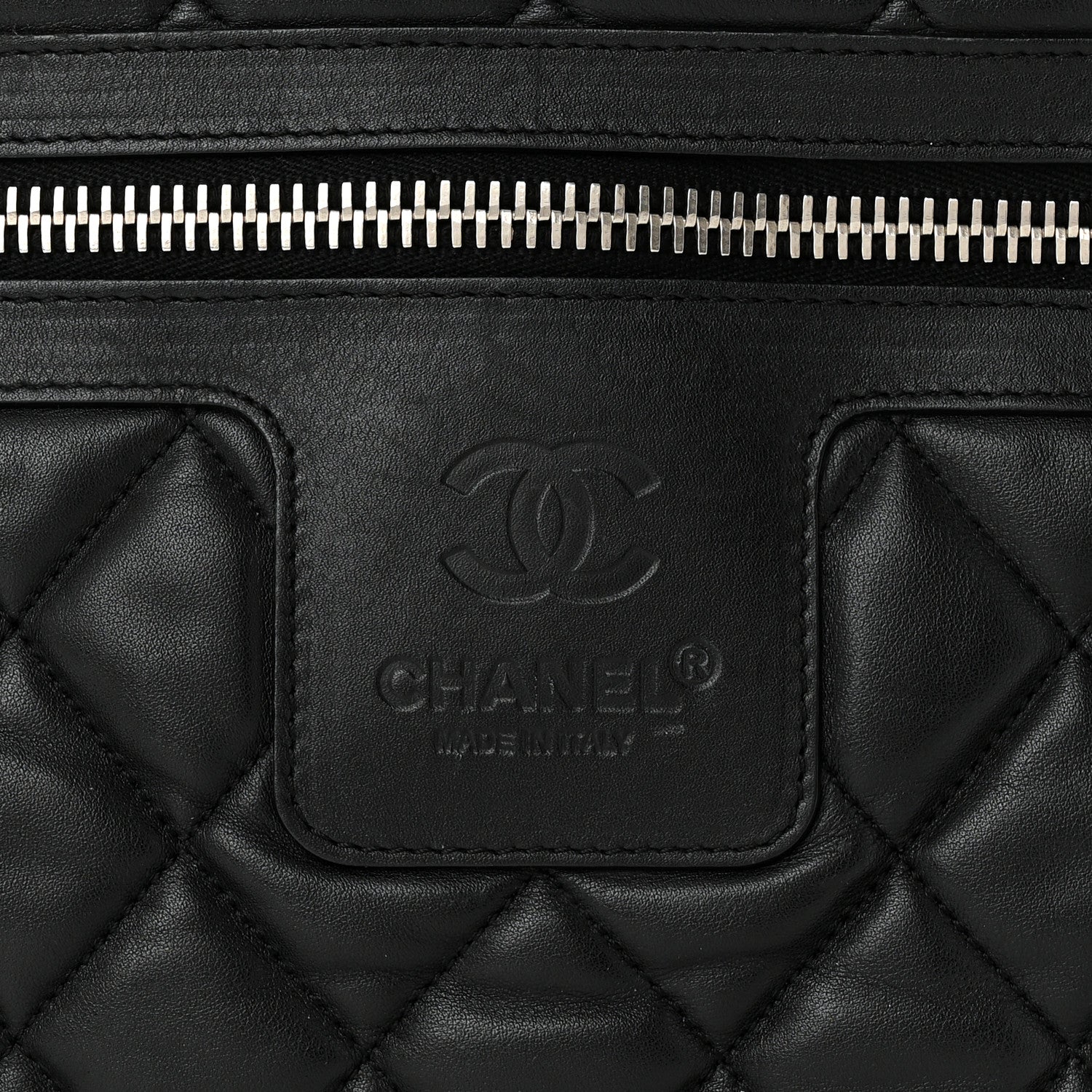 Chanel Lambskin Quilted Medium Coco Cocoon Reversible Tote Black 10 of 19