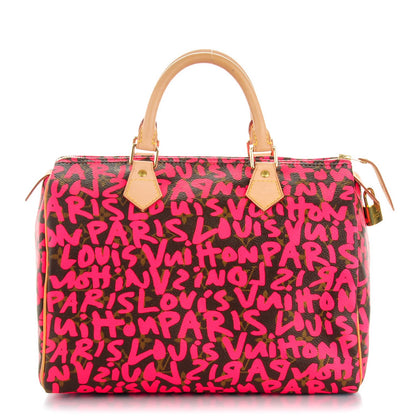 Louis Vuitton Monogram Graffiti Speedy 30 Fuchsia 1 of 7