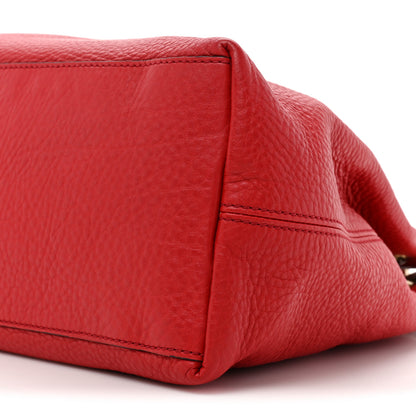 Gucci Pebbled Calfskin Medium Soho Chain Shoulder Bag Tabasco Red 8 of 12