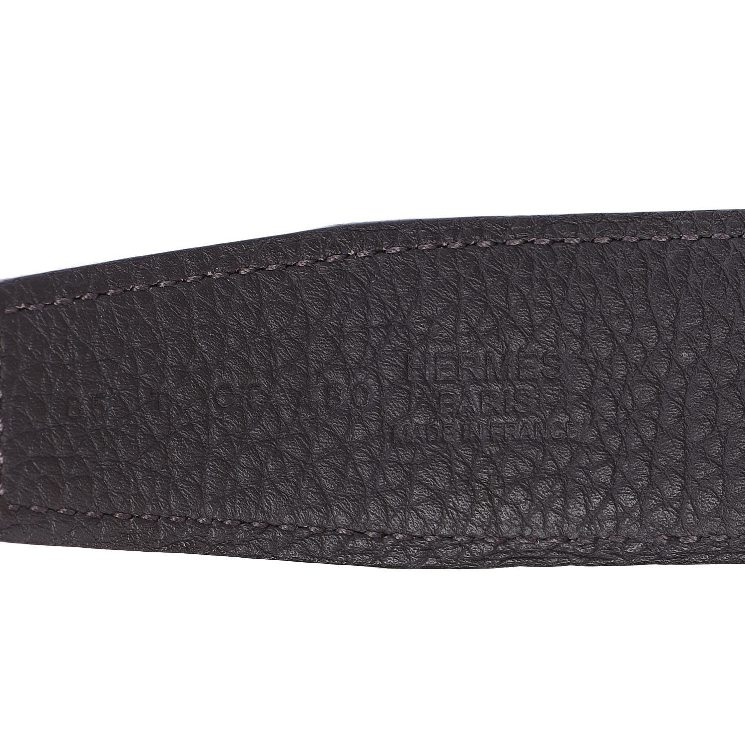Hermes Box Togo 32mm H Belt 85 Bleu Marine Grey 5 of 6