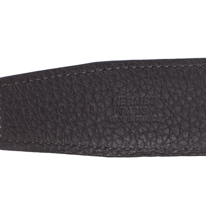 Hermes Box Togo 32mm H Belt 85 Bleu Marine Grey 5 of 6