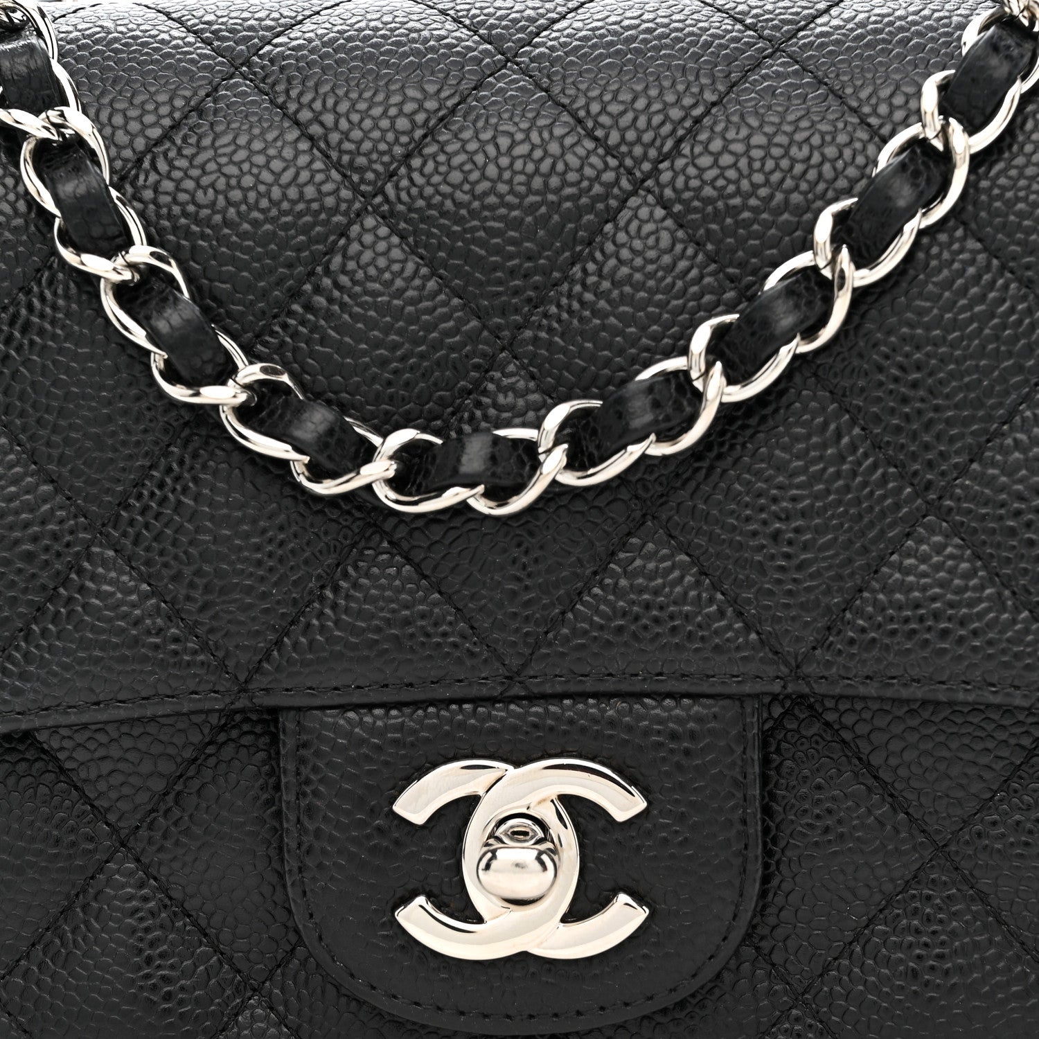 Chanel Caviar Quilted Mini Square Flap Black 8 of 10