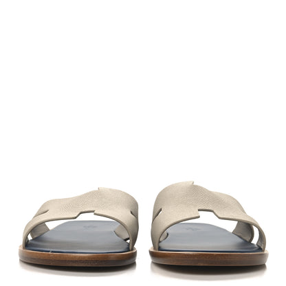 Hermes Epsom Mens Izmir Sandals 43 Blanc Gomme Bleu Celeste 3 of 9