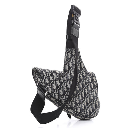 Christian Dior Oblique Mens Saddle Bag Black 2 of 9