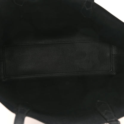 Burberry Grainy Calfskin Haymarket Check Medium Reversible Tote Black 8 of 17