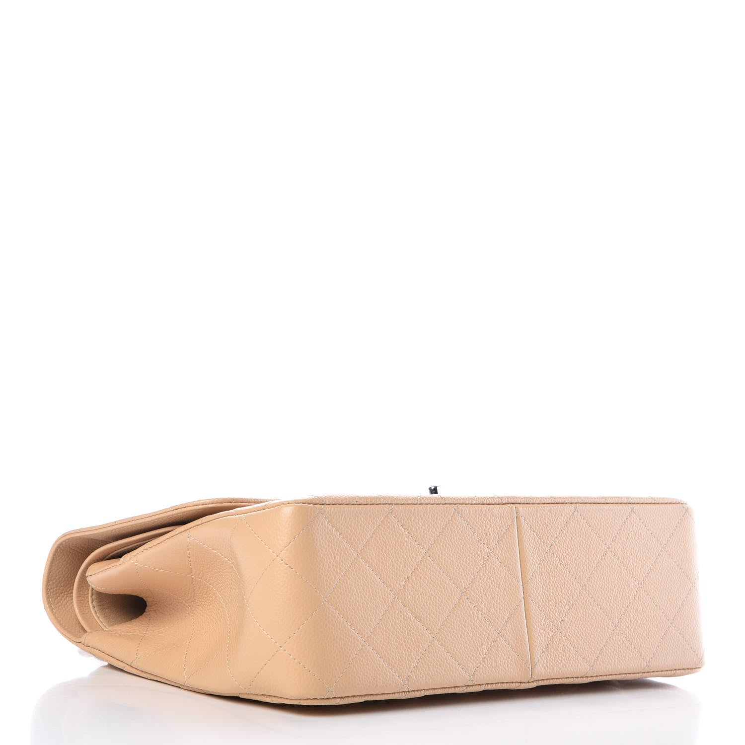 Chanel Caviar Quilted Jumbo Double Flap Light Beige 5 of 11