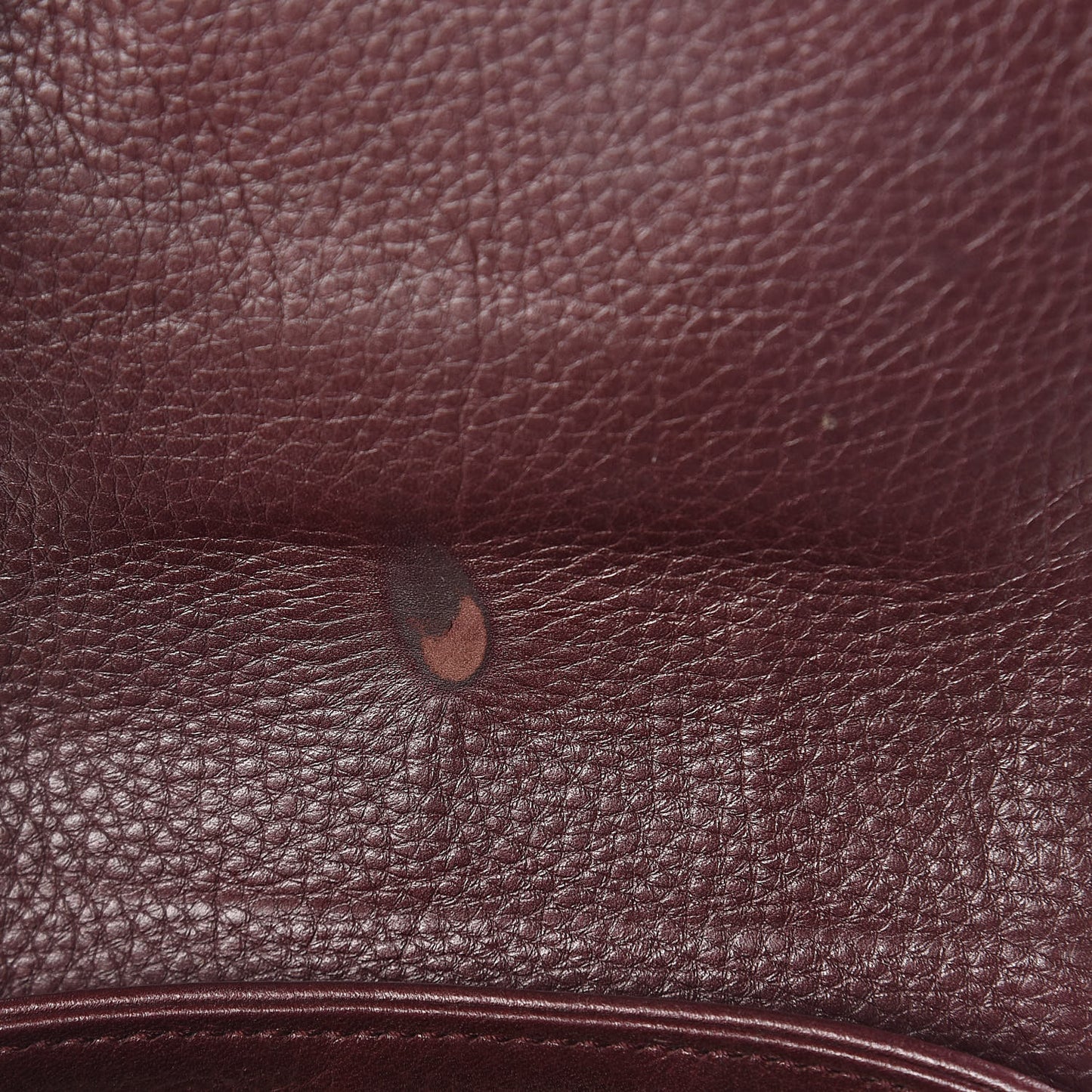 Metallic Pebbled Calfskin Small 1973 Chain Shoulder Bag Classic Burgundy