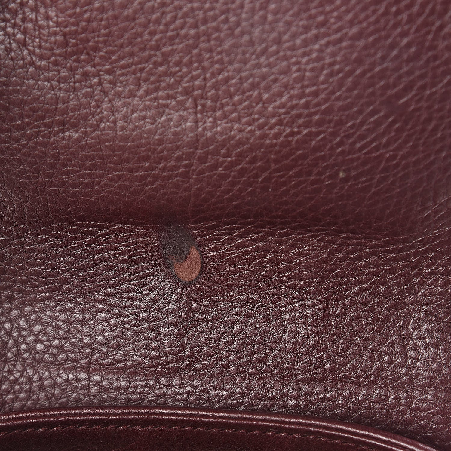 Gucci Metallic Pebbled Calfskin Small 1973 Chain Shoulder Bag Classic Burgundy 7 of 10