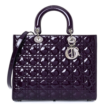 Christian Dior Patent Cannage Large Lady Dior Violet Purple 1 of 11