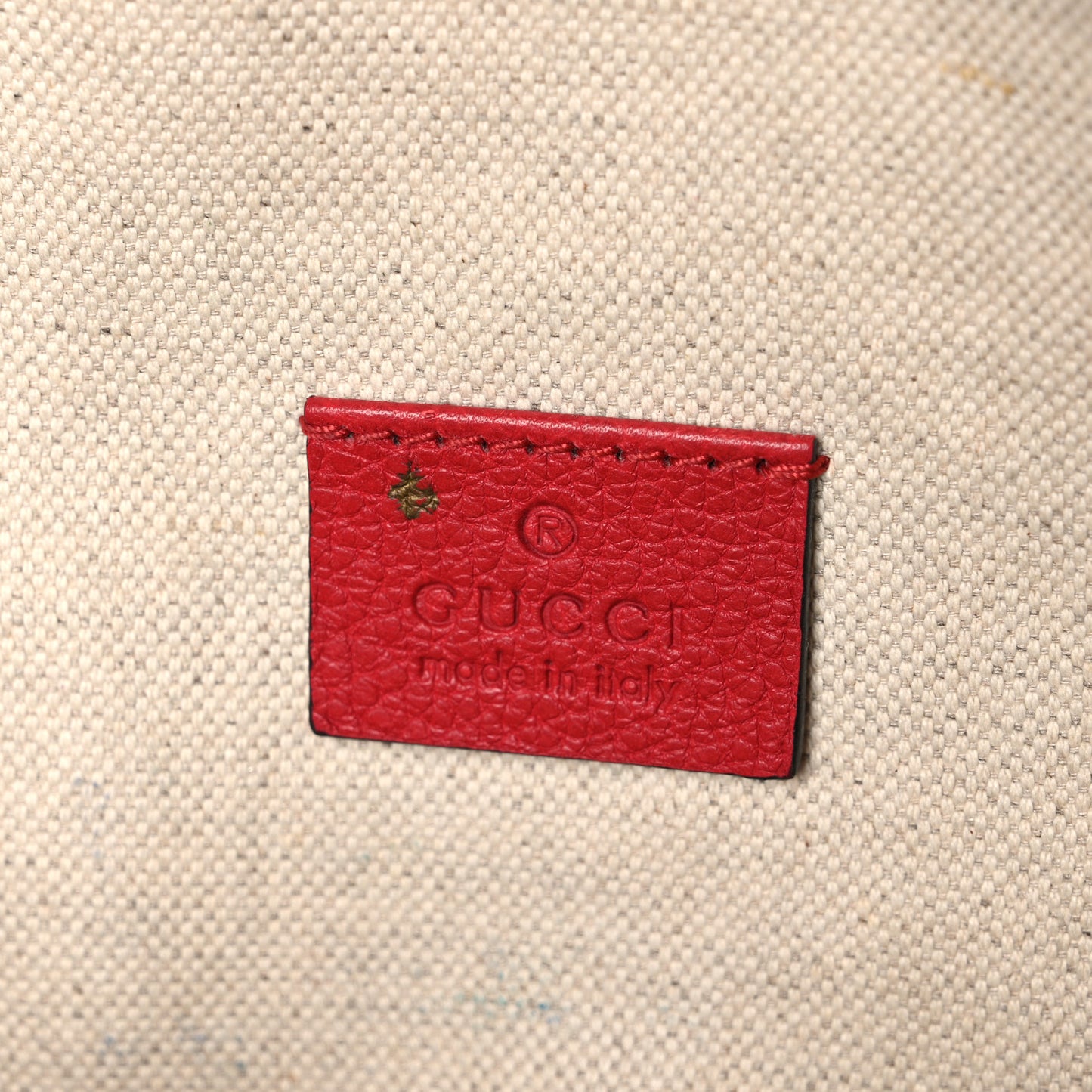 Grained Calfskin Logo Belt Bag Hibiscus Red Hibiscus Red