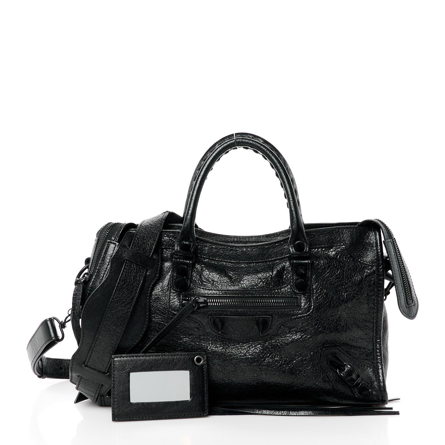 Balenciaga Agneau Spikes Black Hardware S City Black 3 of 11