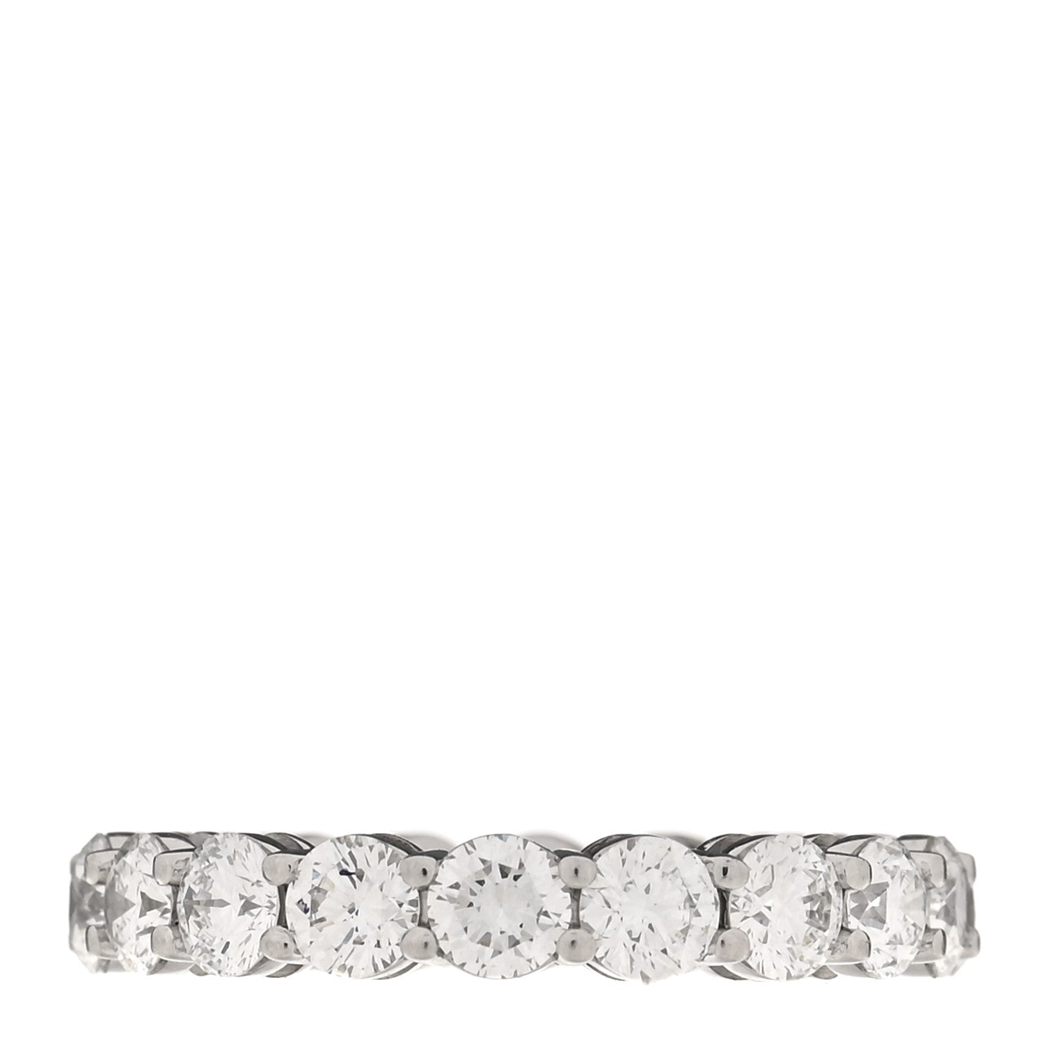 Tiffany Platinum Diamond 3.7mm Embrace Eternity Band Ring 51 5.75 3 of 5