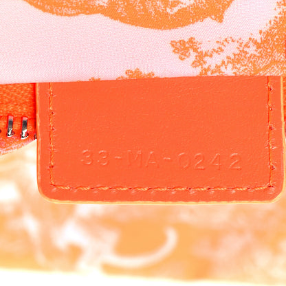 Christian Dior Embroidered Toile De Jouy Diortravel Zipped Pouch Orange 7 of 11