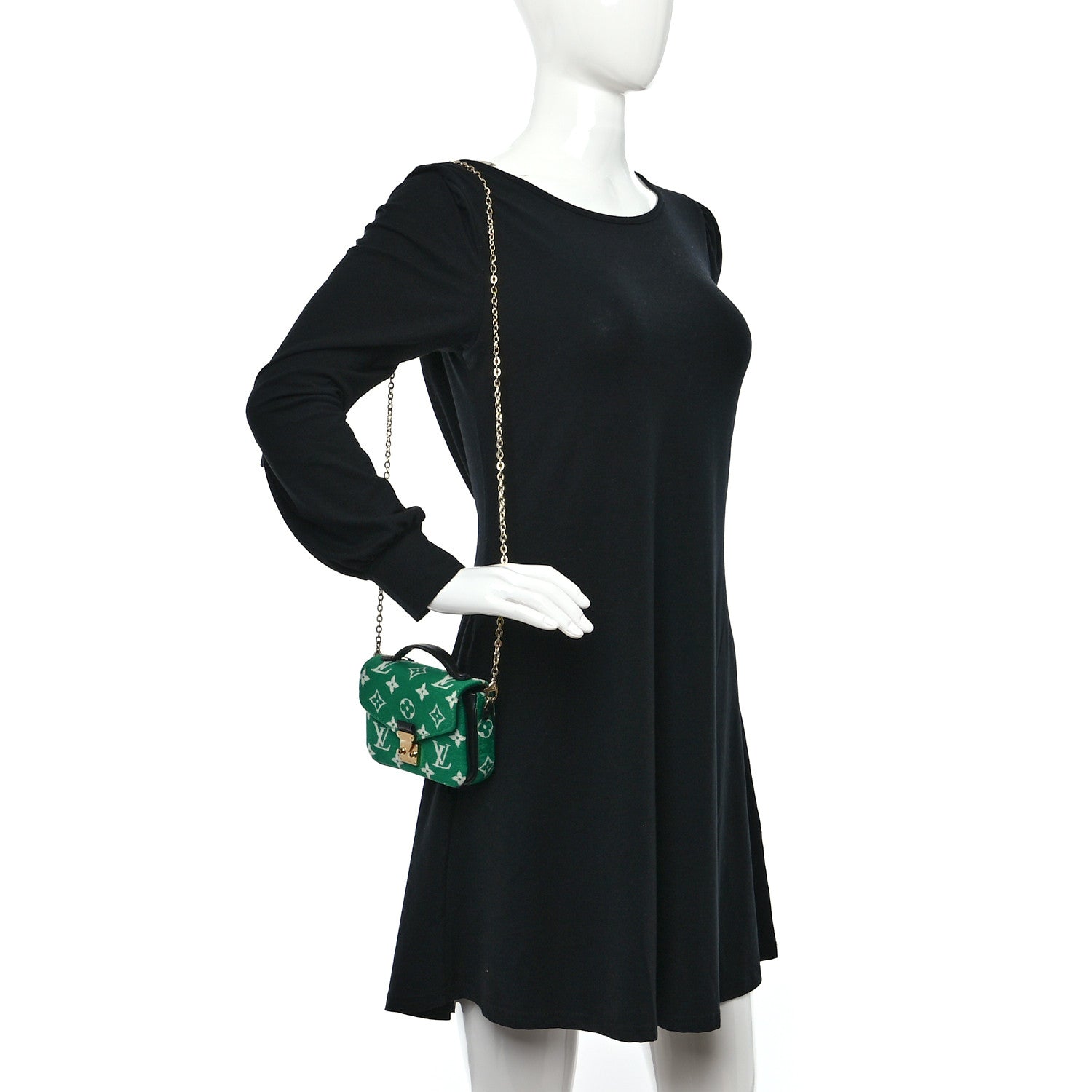 Louis Vuitton Monogram Jacquard Velvet Micro Metis Green 2 of 9