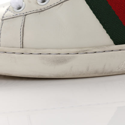Gucci Calfskin Web GG Apple Embroidered Womens Ace Sneakers 39.5 White 8 of 8