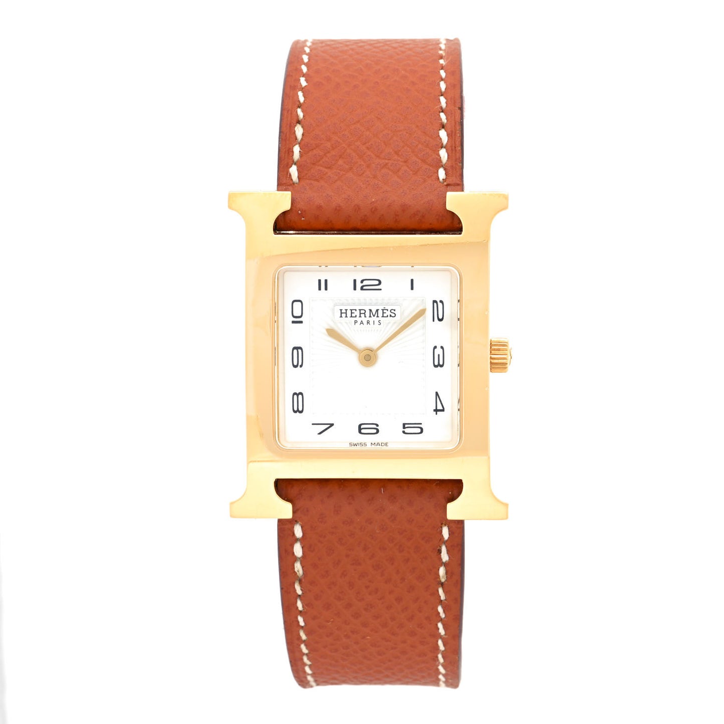 Stainless Steel Epsom 26mm Heure H Hour Quartz Watch Gold