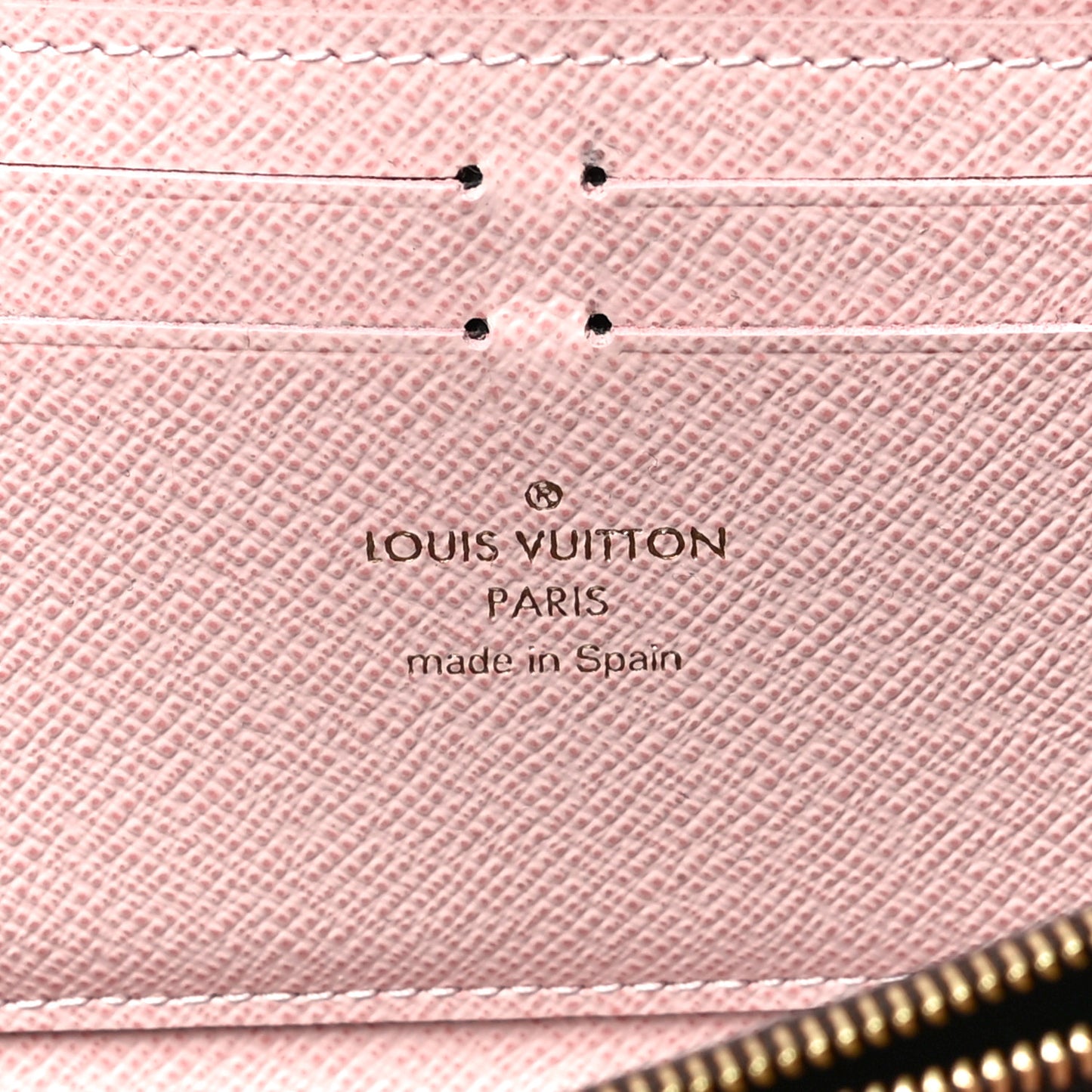 Damier Ebene Clemence Wallet Rose Ballerine