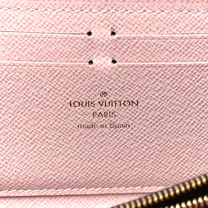 Louis Vuitton Damier Ebene Clemence Wallet Rose Ballerine 6 of 11