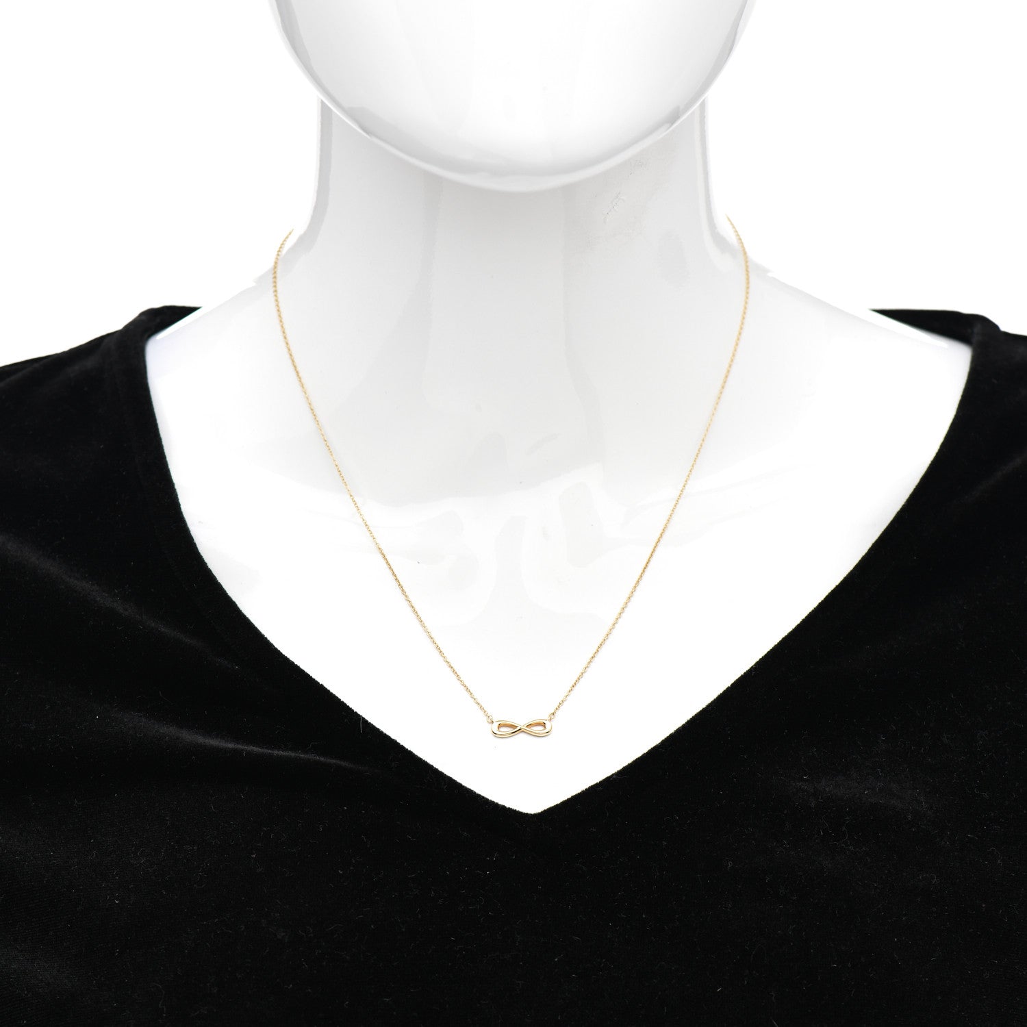 Tiffany 18K Yellow Gold Infinity Pendant Necklace 2 of 5