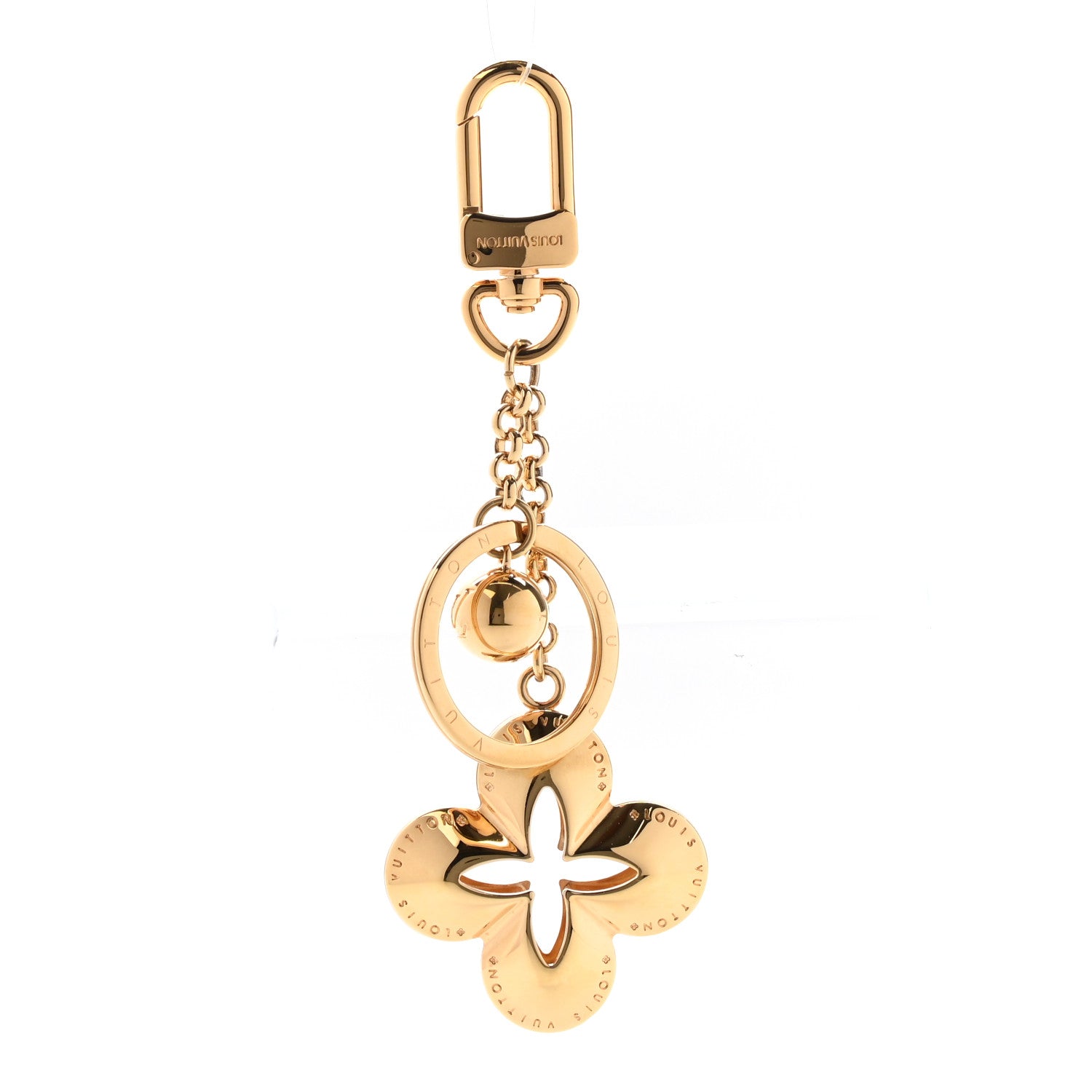 Louis Vuitton Metal Eclipse Bag Charm Key Holder Gold 1 of 4
