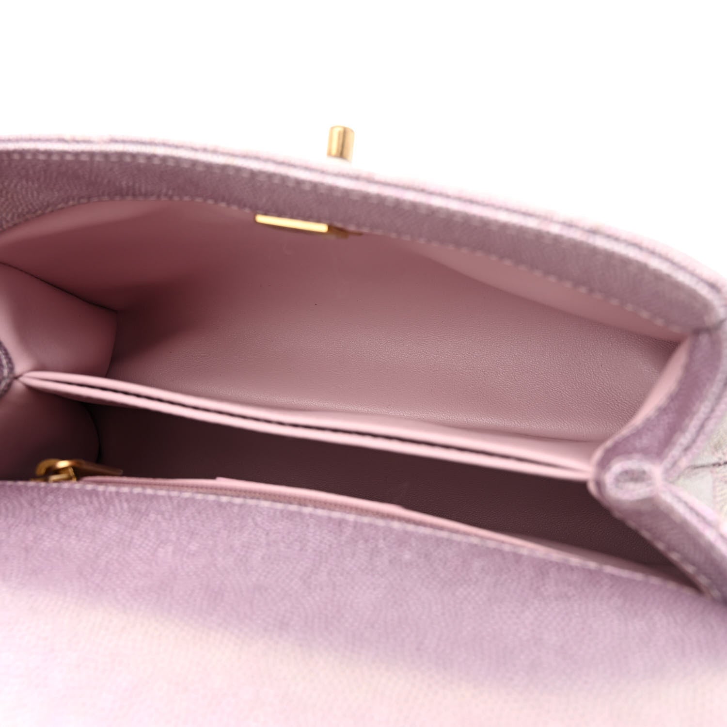 Chanel Metallic Caviar Quilted Mini Coco Handle Flap Light Pink 5 of 13