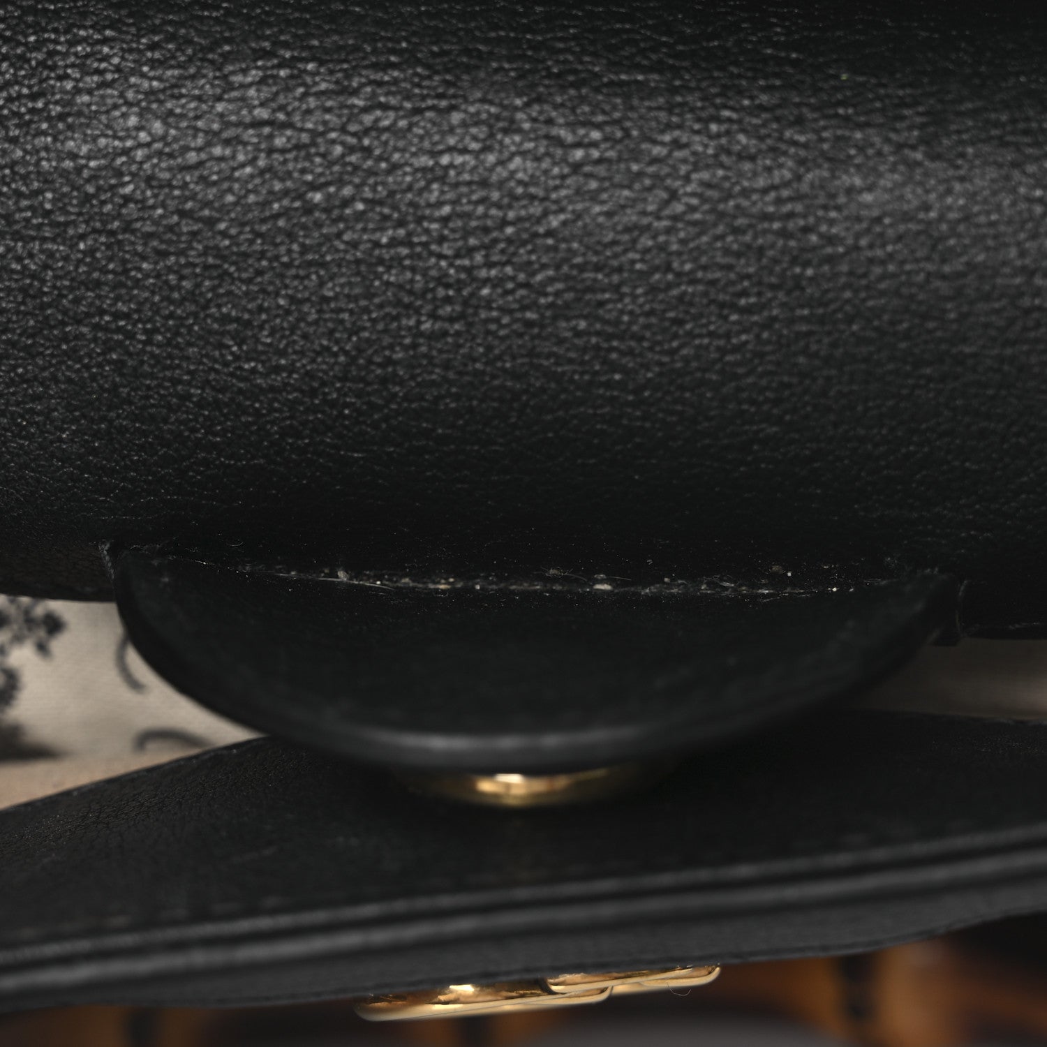 Gucci Wonka Grain Calfskin Mini Diana Tote Bag Black Yellow Fluo 13 of 14