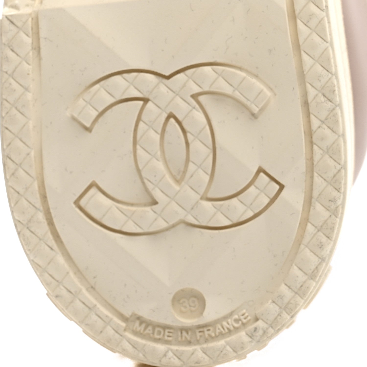 Chanel Caoutchouk CC High Boots 39 Beige White 7 of 9