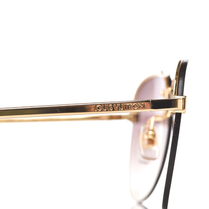 Louis Vuitton Clockwise Sunglasses Z1020E Gold Brown 5 of 9