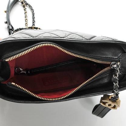 Chanel Aged Calfskin Quilted Small Gabrielle Hobo Black 5 of 7