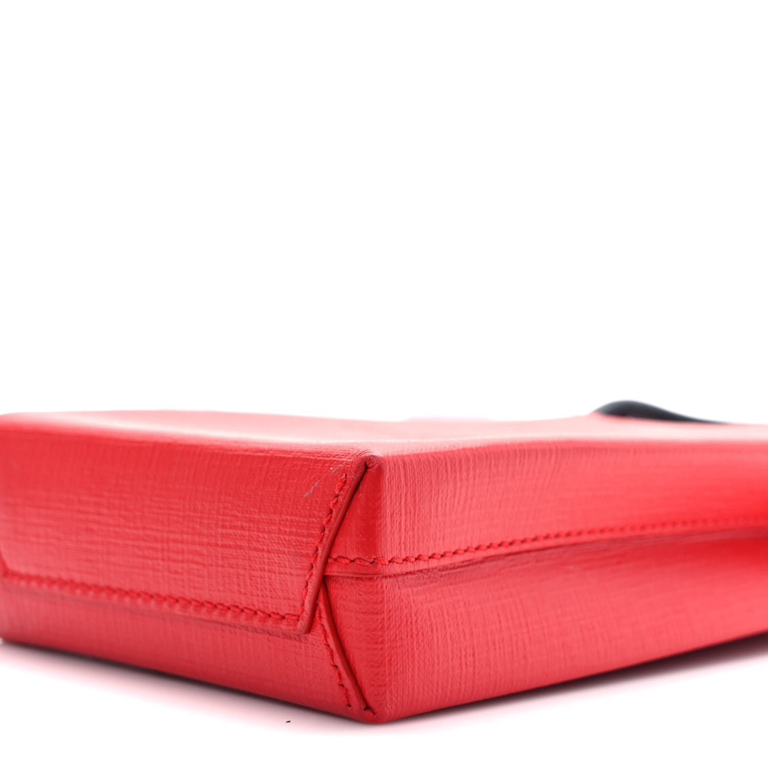 Balenciaga Squared Calfskin Logo Shopping Phone Holder Bag Red 8 of 9