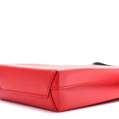 Balenciaga Squared Calfskin Logo Shopping Phone Holder Bag Red 8 of 9