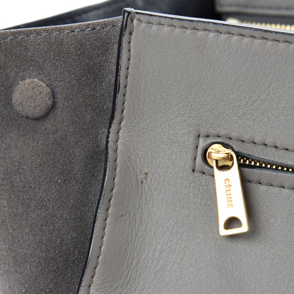 Celine Drummed Calfskin Suede Medium Trapeze 9 of 13