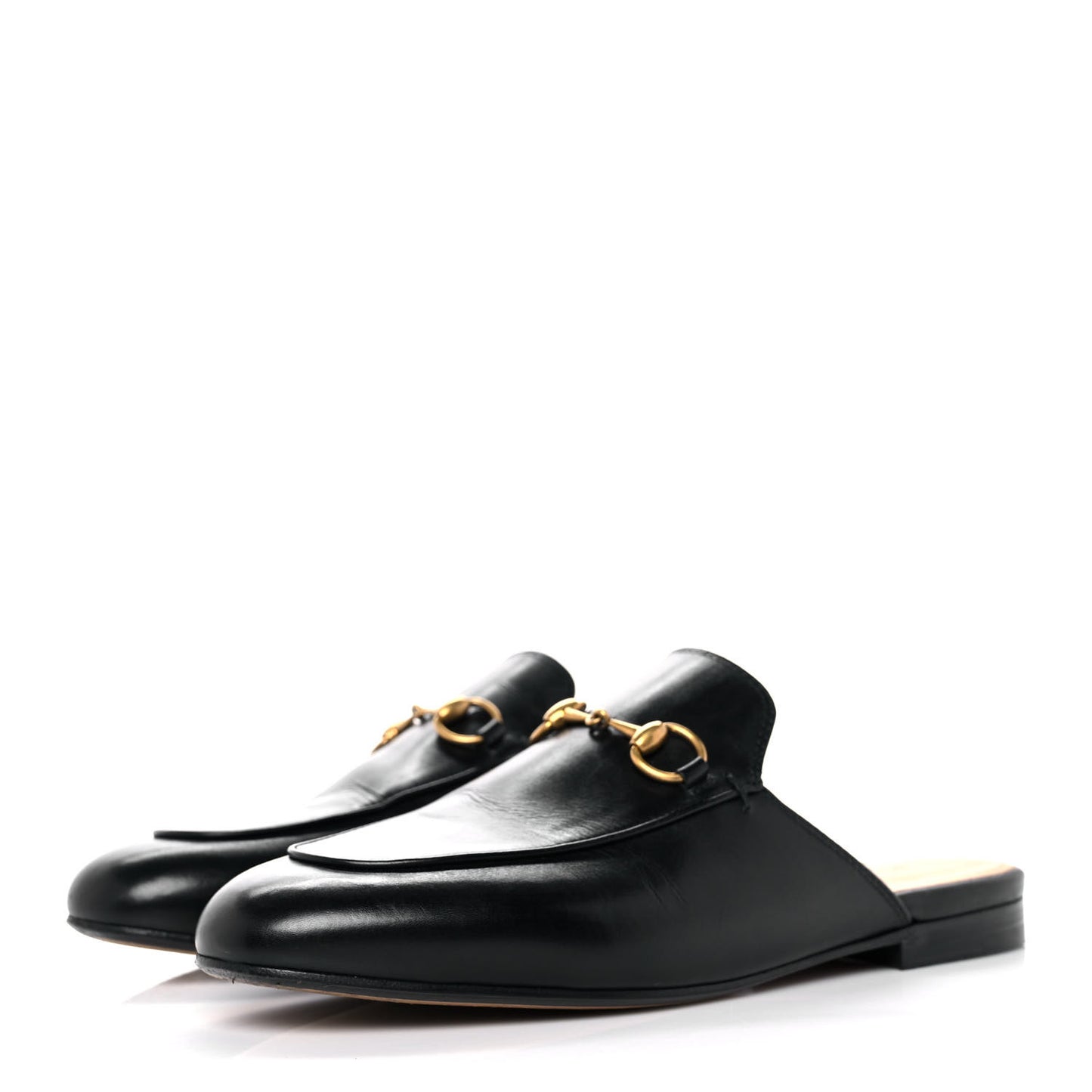 Calfskin Womens Princetown Slippers 37 Black