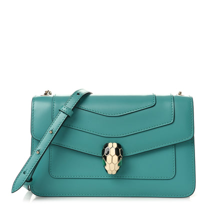 Bulgari Calfskin Serpenti Forever Shoulder Bag Emerald Green 1 of 10