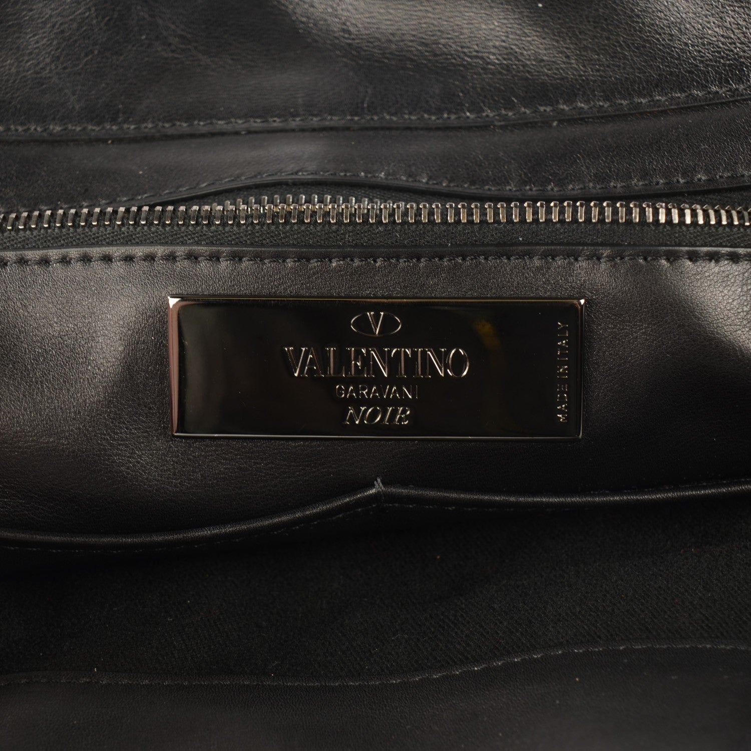 Valentino Garavani Vitello Crystal Medium Rockstud Tote Black 6 of 9