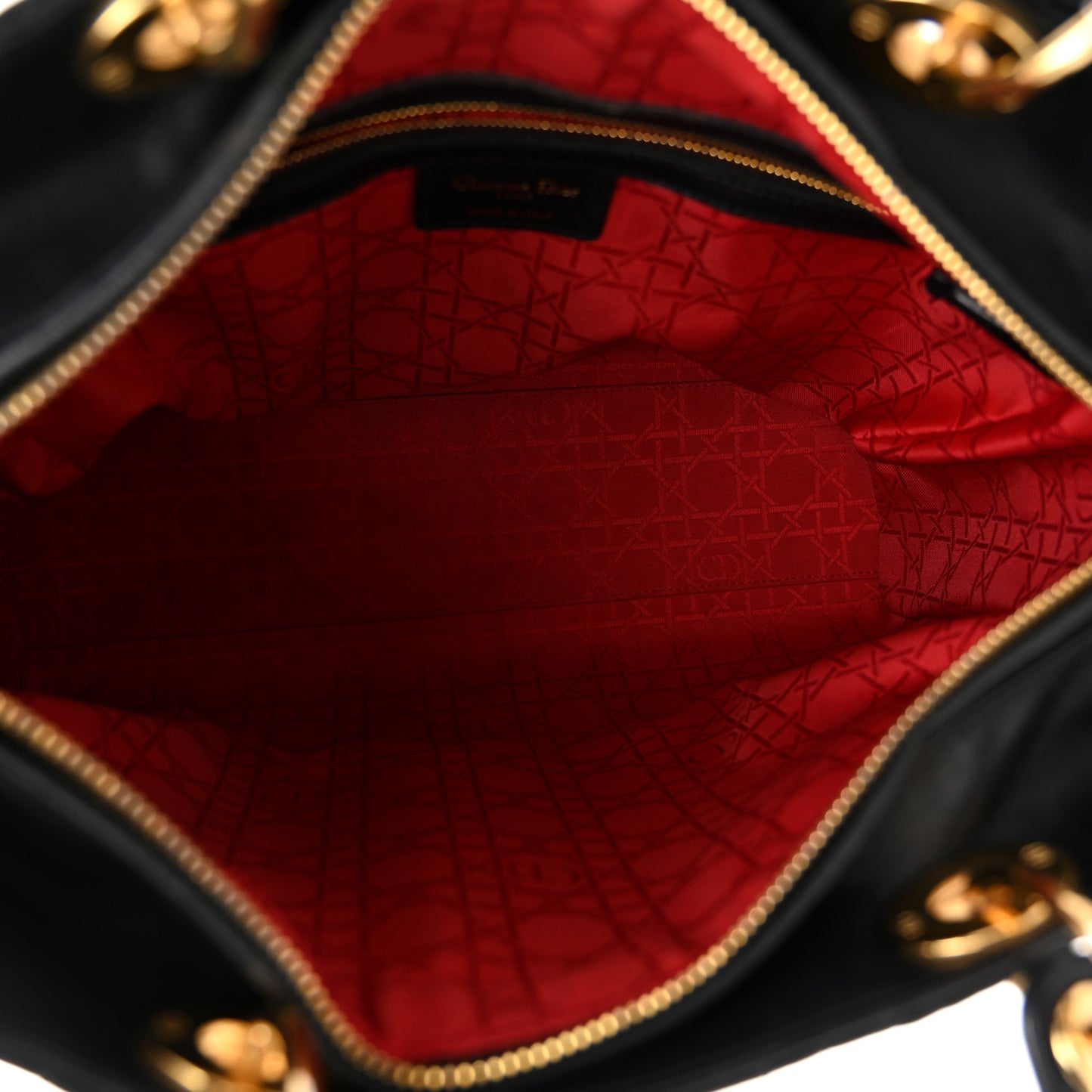 Lambskin Cannage Large Lady Dior Black